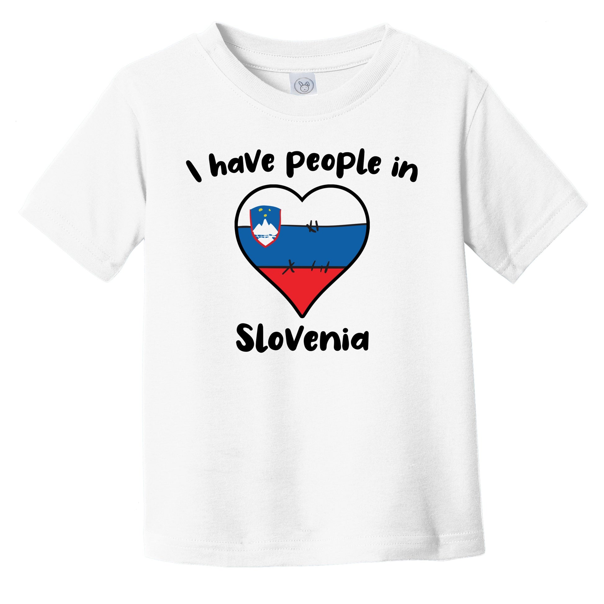 Slovenian Flag Heart I Have People In Slovenia Infant Toddler T-Shirt
