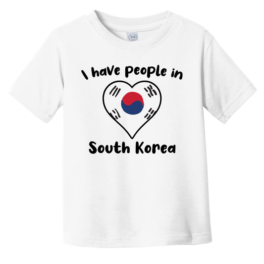 Korean Flag Heart I Have People In South Korea Infant Toddler T-Shirt