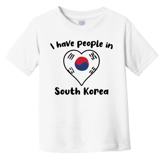 Korean Flag Heart I Have People In South Korea Infant Toddler T-Shirt