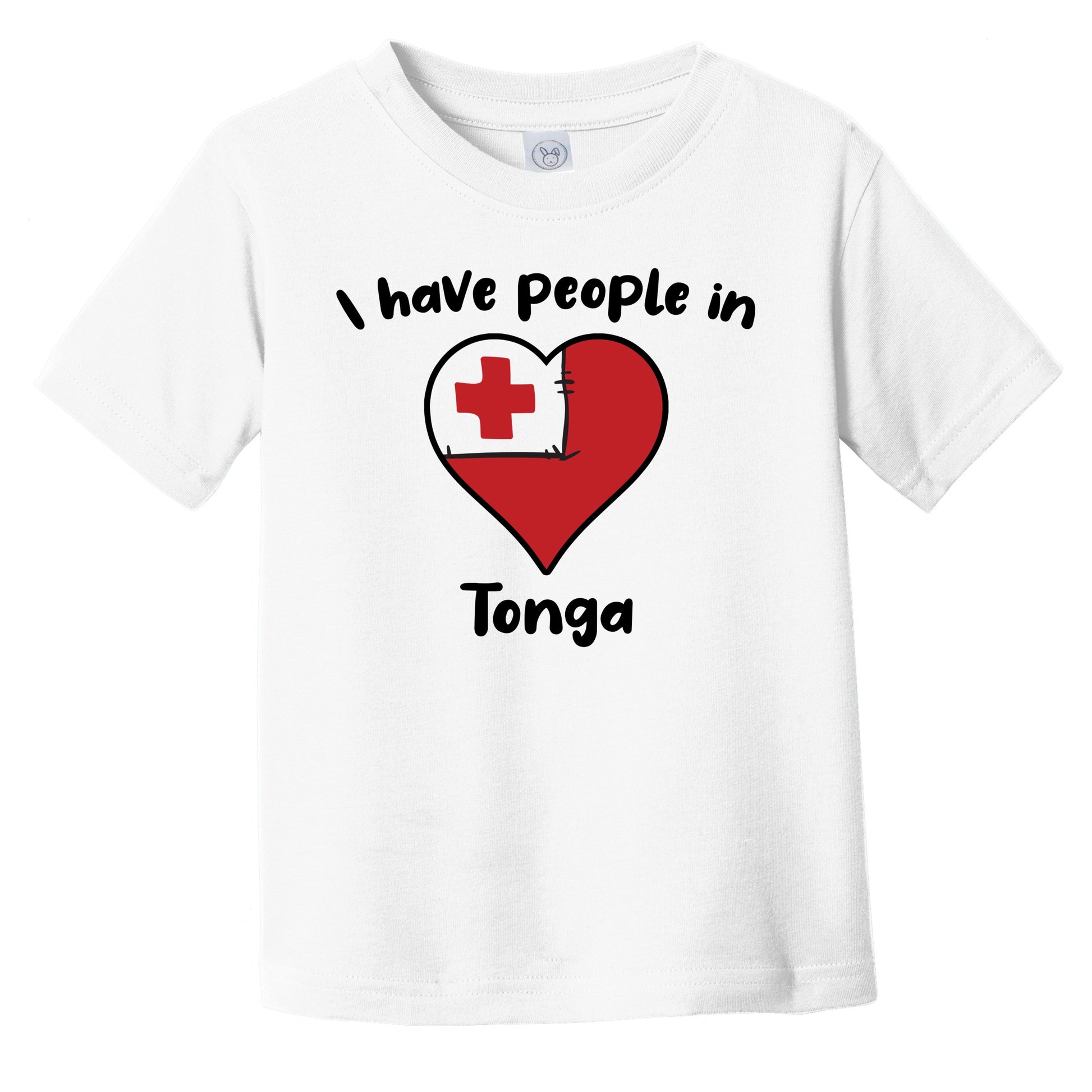 Tongan Flag Heart I Have People In Tonga Infant Toddler T-Shirt