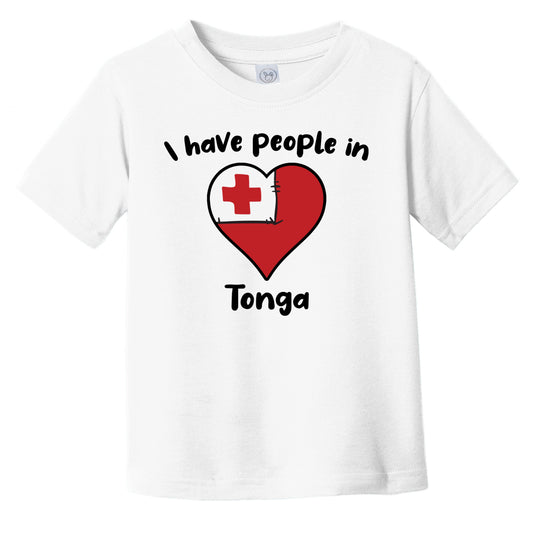 Tongan Flag Heart I Have People In Tonga Infant Toddler T-Shirt