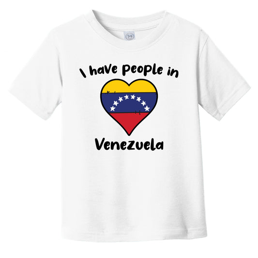 Venezuelan Flag Heart I Have People In Venezuela Infant Toddler T-Shirt