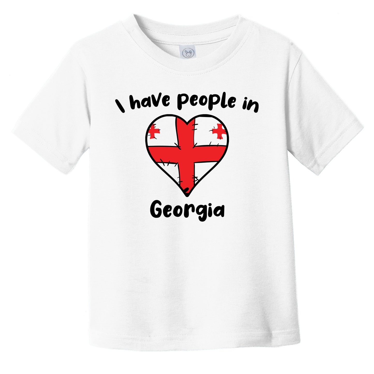 Georgian Flag Heart I Have People In Georgia Infant Toddler T-Shirt