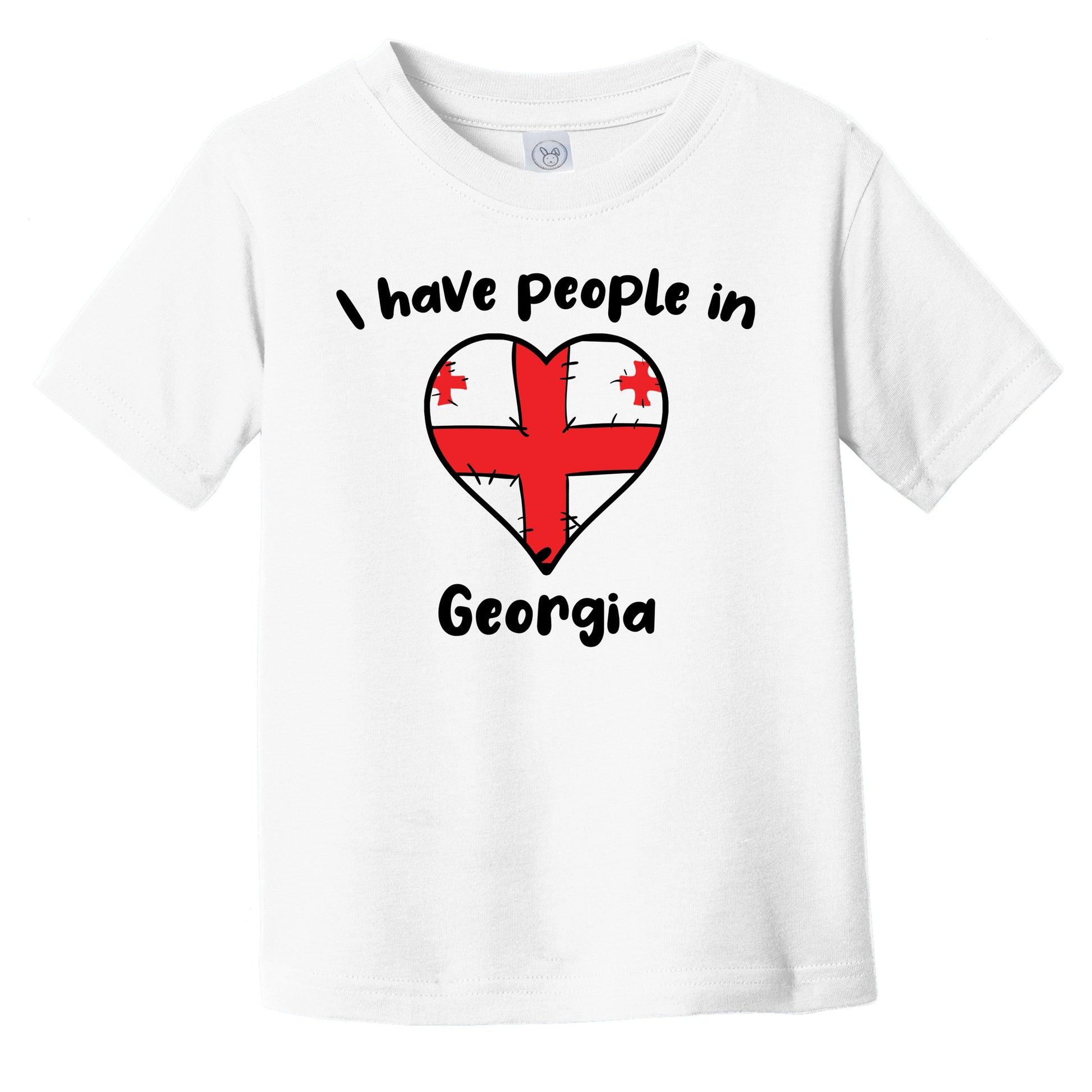 Georgian Flag Heart I Have People In Georgia Infant Toddler T-Shirt