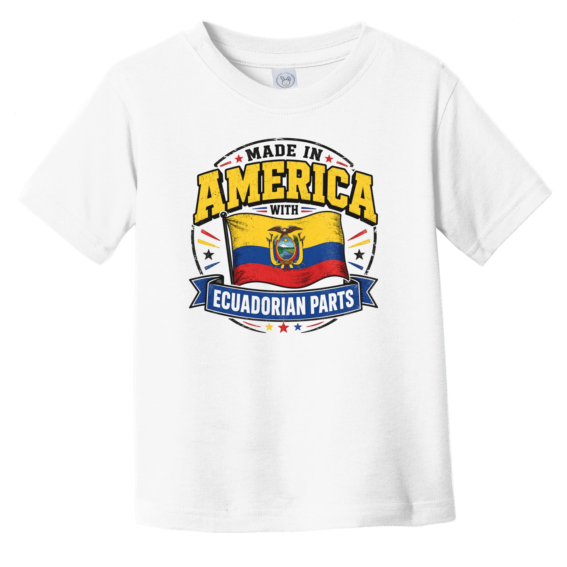 Made In America With Ecuadorian Parts Ecuador Flag Infant Toddler T-Shirt