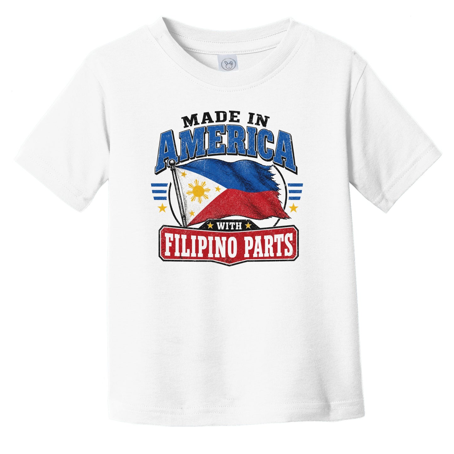 Made In America With Filipino Parts Philippines Flag Infant Toddler T-Shirt