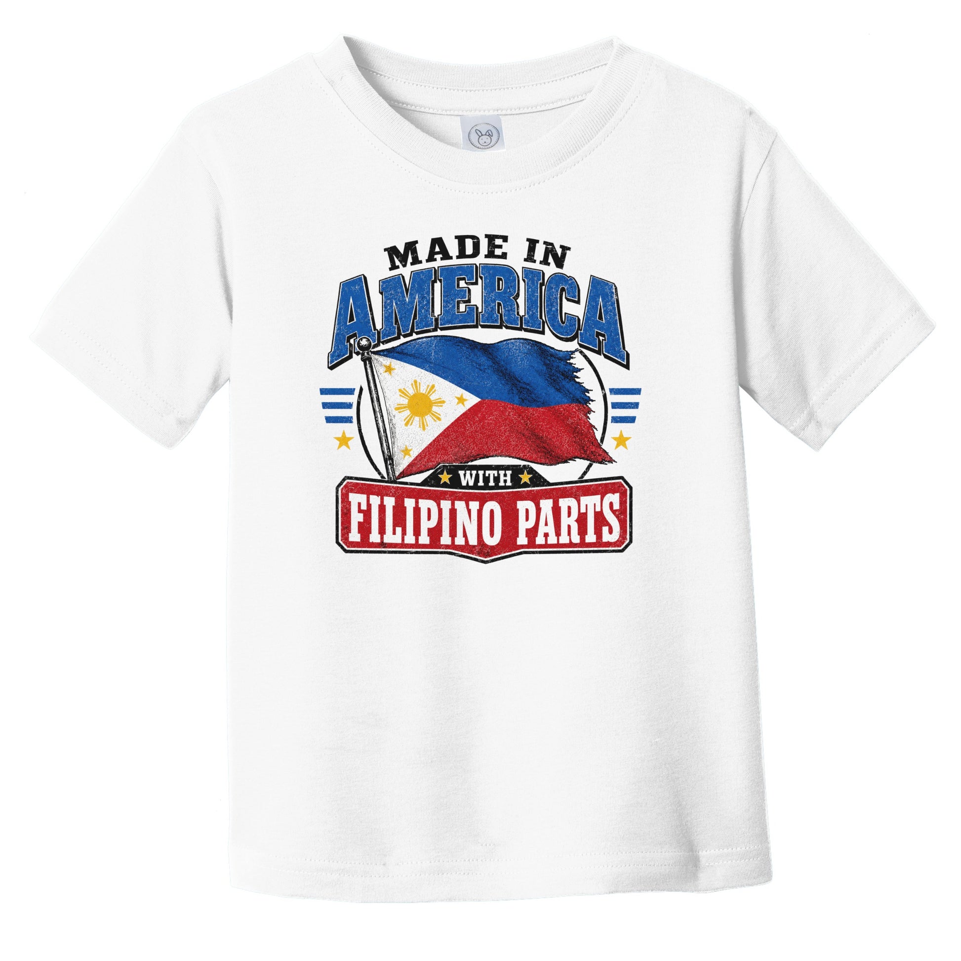 Made In America With Filipino Parts Philippines Flag Infant Toddler T-Shirt
