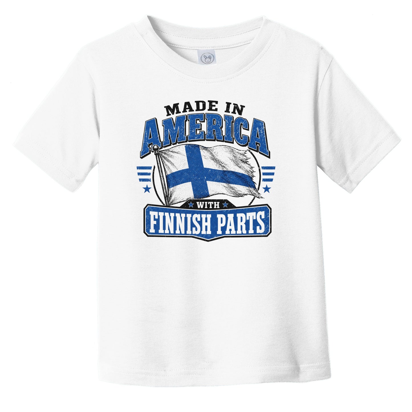 Made In America With Finnish Parts Finland Flag Infant Toddler T-Shirt