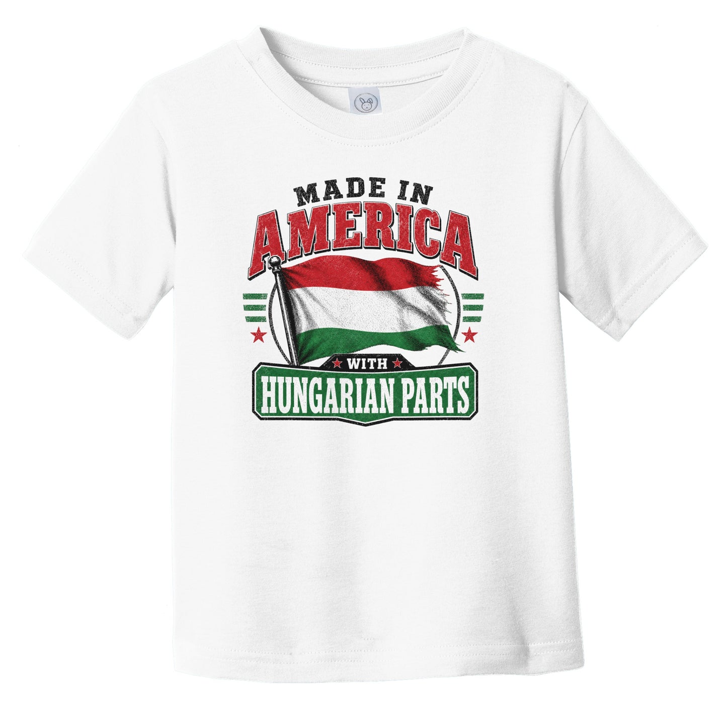 Made In America With Hungarian Parts Hungary Flag Infant Toddler T-Shirt