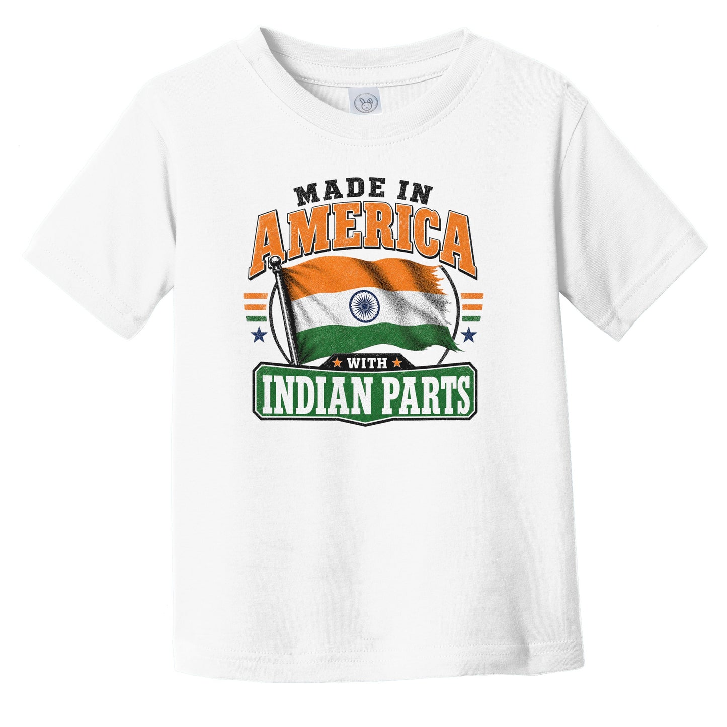 Made In America With Indian Parts India Flag Infant Toddler T-Shirt