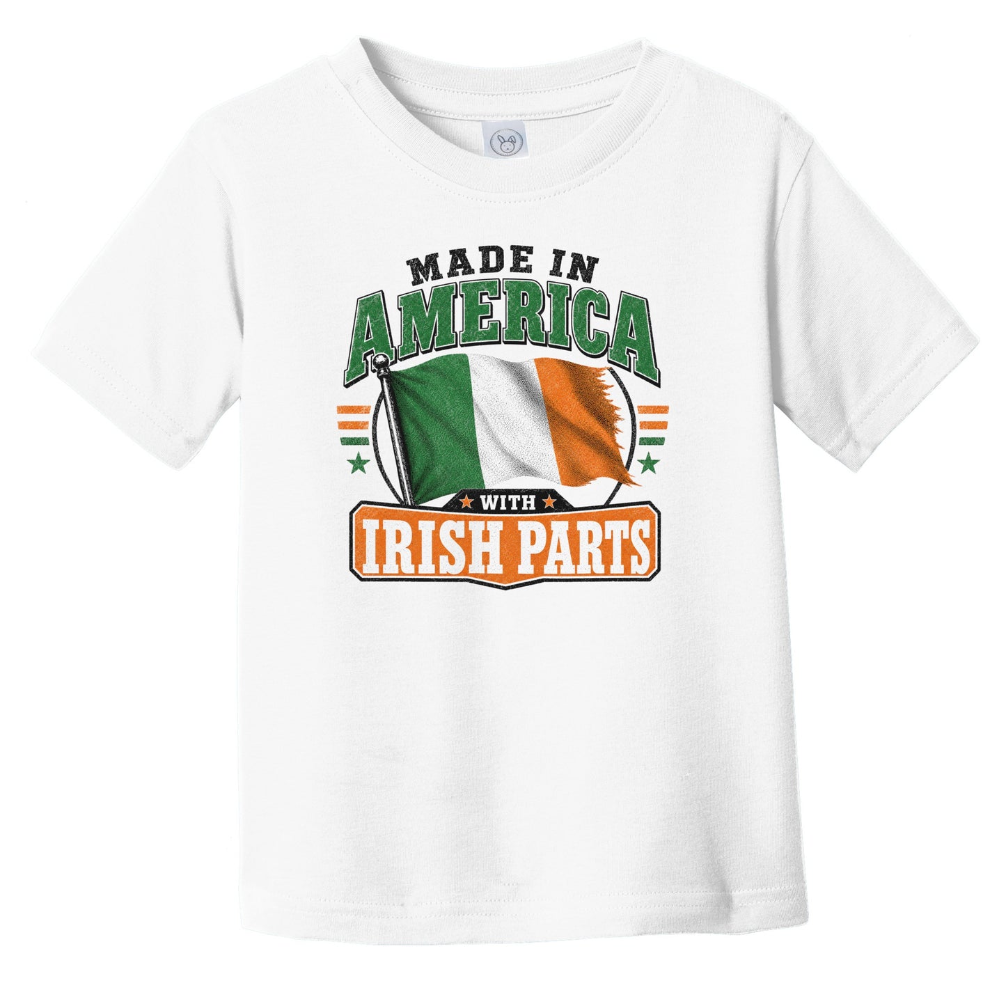 Made In America With Irish Parts Ireland Flag Infant Toddler T-Shirt