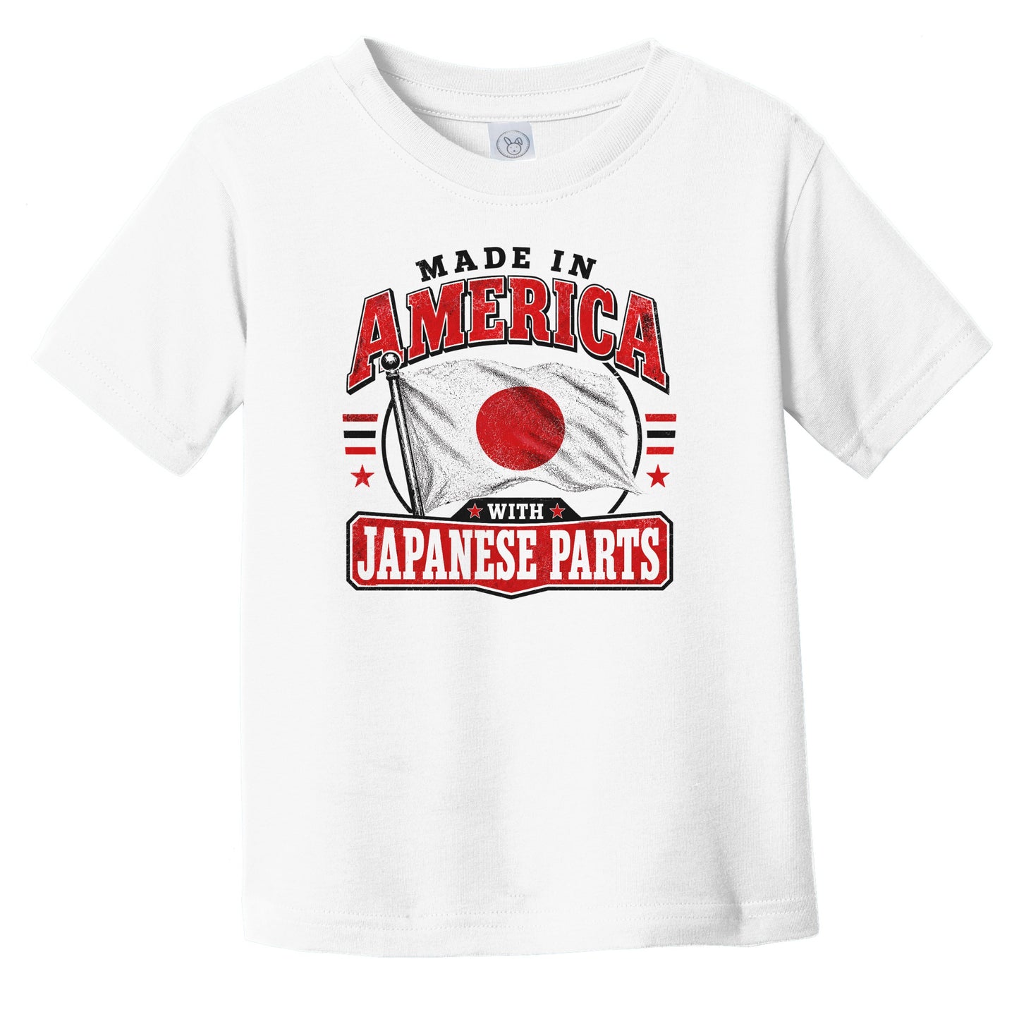 Made In America With Japanese Parts Japan Flag Infant Toddler T-Shirt
