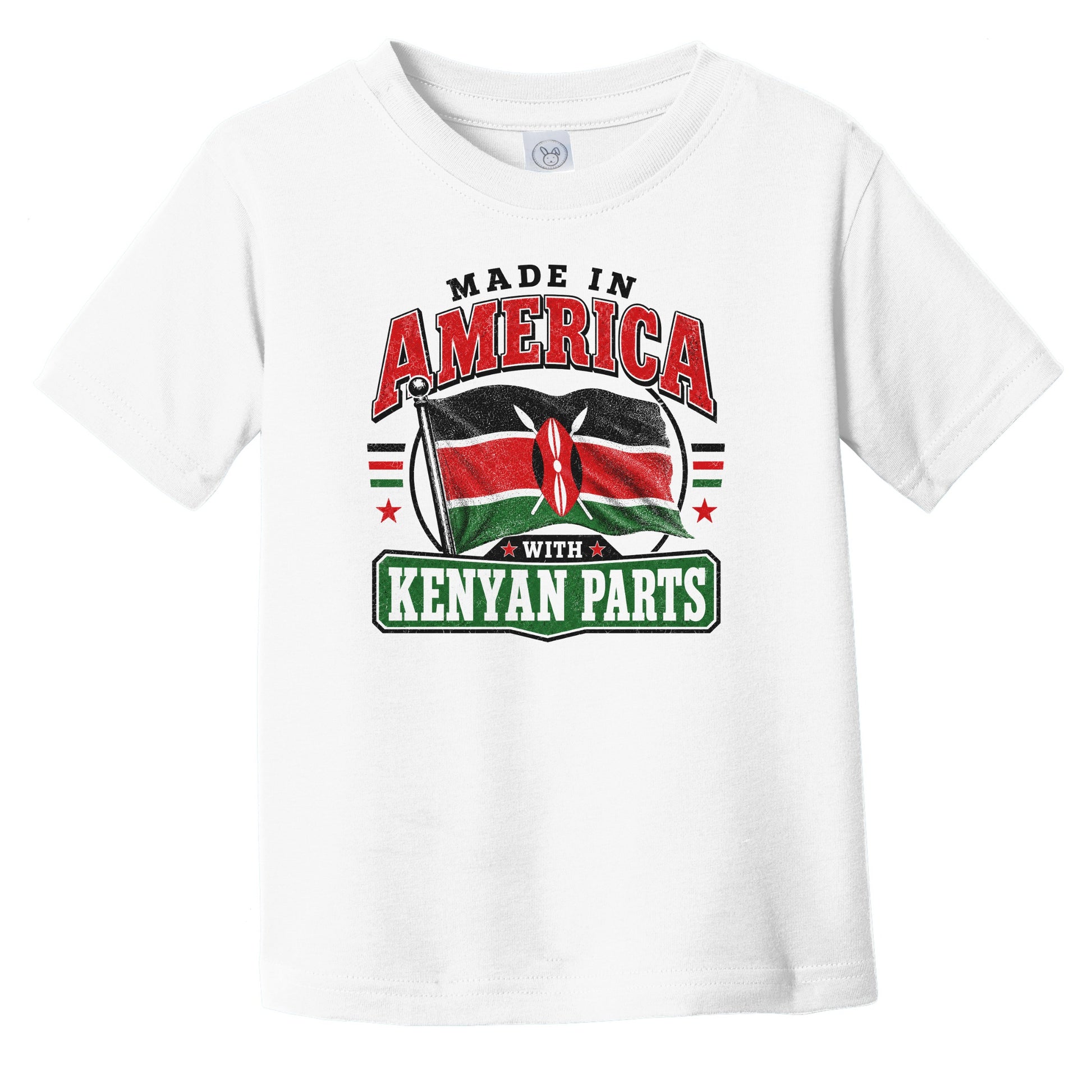Made In America With Kenyan Parts Kenya Flag Infant Toddler T-Shirt