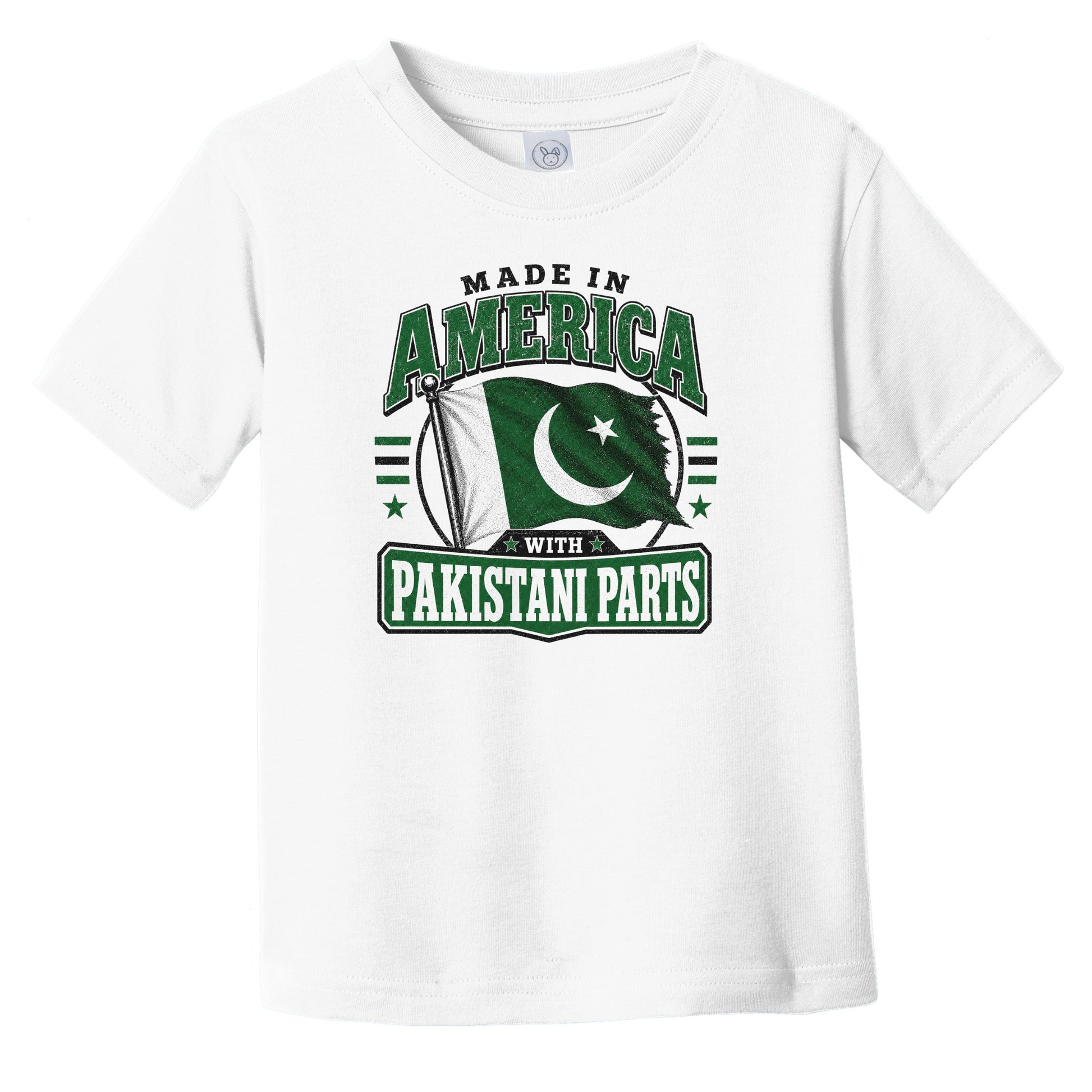 Made In America With Pakistani Parts Pakistan Flag Infant Toddler T-Shirt