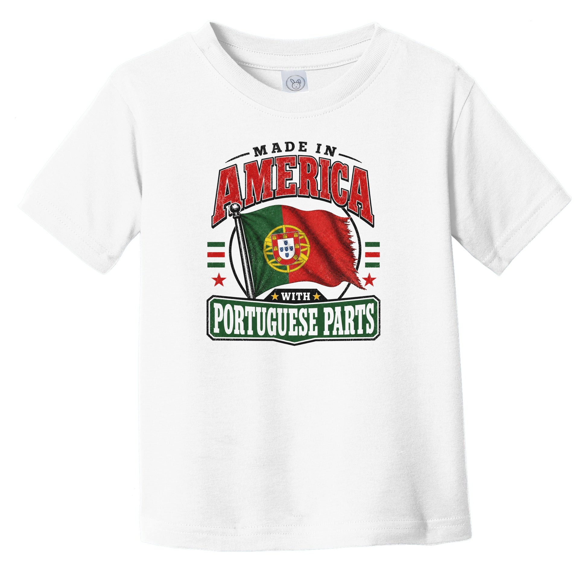 Made In America With Portuguese Parts Portugal Flag Infant Toddler T-Shirt
