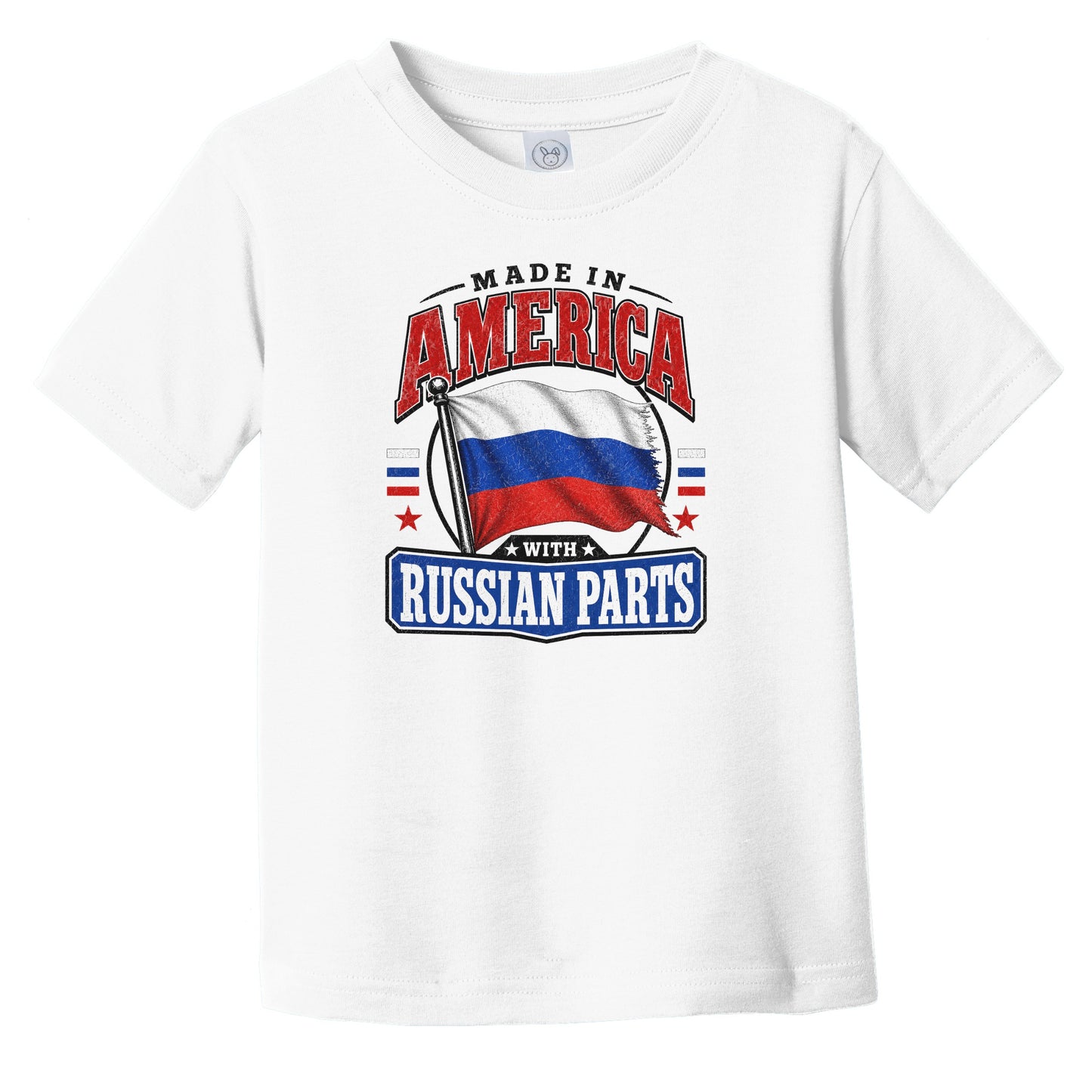 Made In America With Russian Parts Russia Flag Infant Toddler T-Shirt