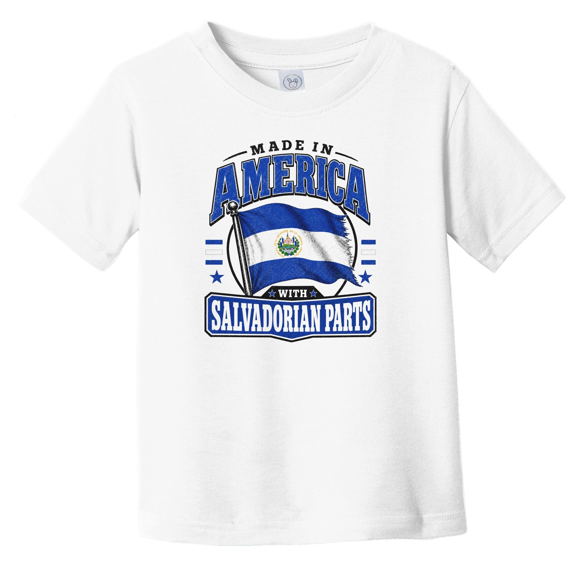 Made In America With Salvadorian Parts El Salvador Flag Infant Toddler T-Shirt