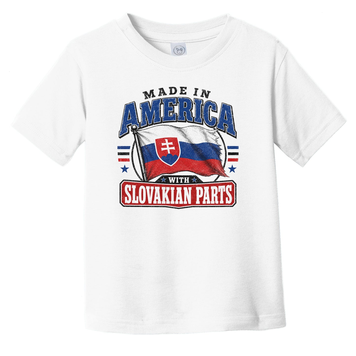 Made In America With Slovakian Parts Slovakia Flag Infant Toddler T-Shirt