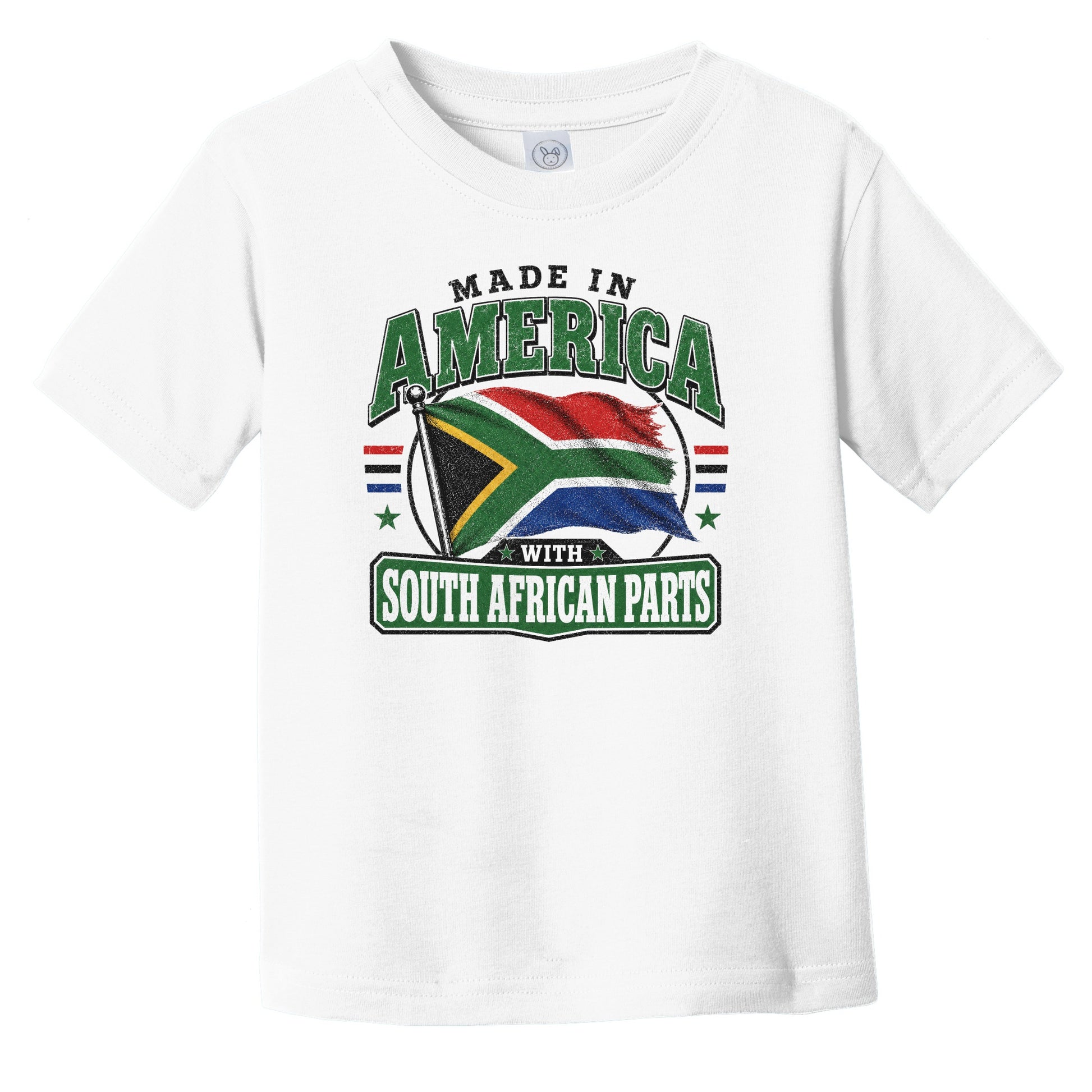 Made In America With South African Parts South Africa Flag Infant Toddler T-Shirt