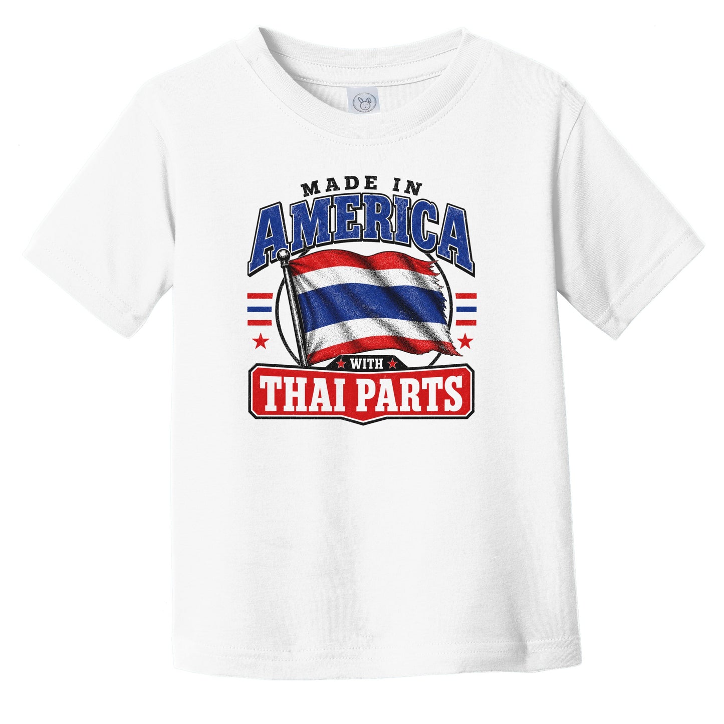 Made In America With Thai Parts Thailand Flag Infant Toddler T-Shirt