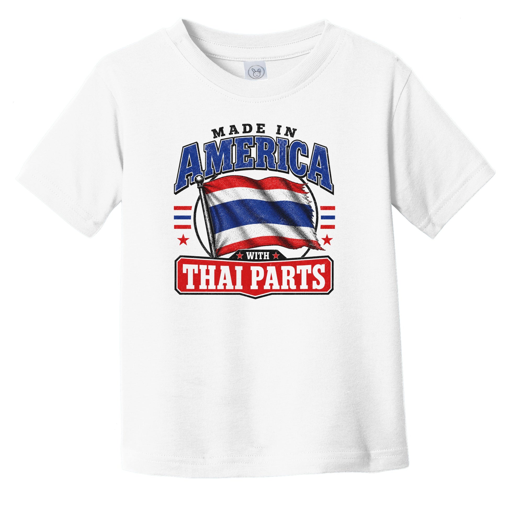 Made In America With Thai Parts Thailand Flag Infant Toddler T-Shirt