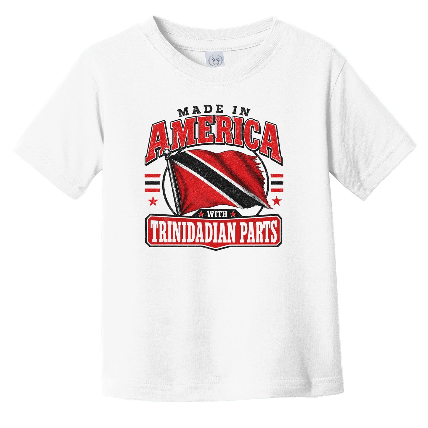 Made In America With Trinidadian Parts Trinidad and Tobago Flag Infant Toddler T-Shirt