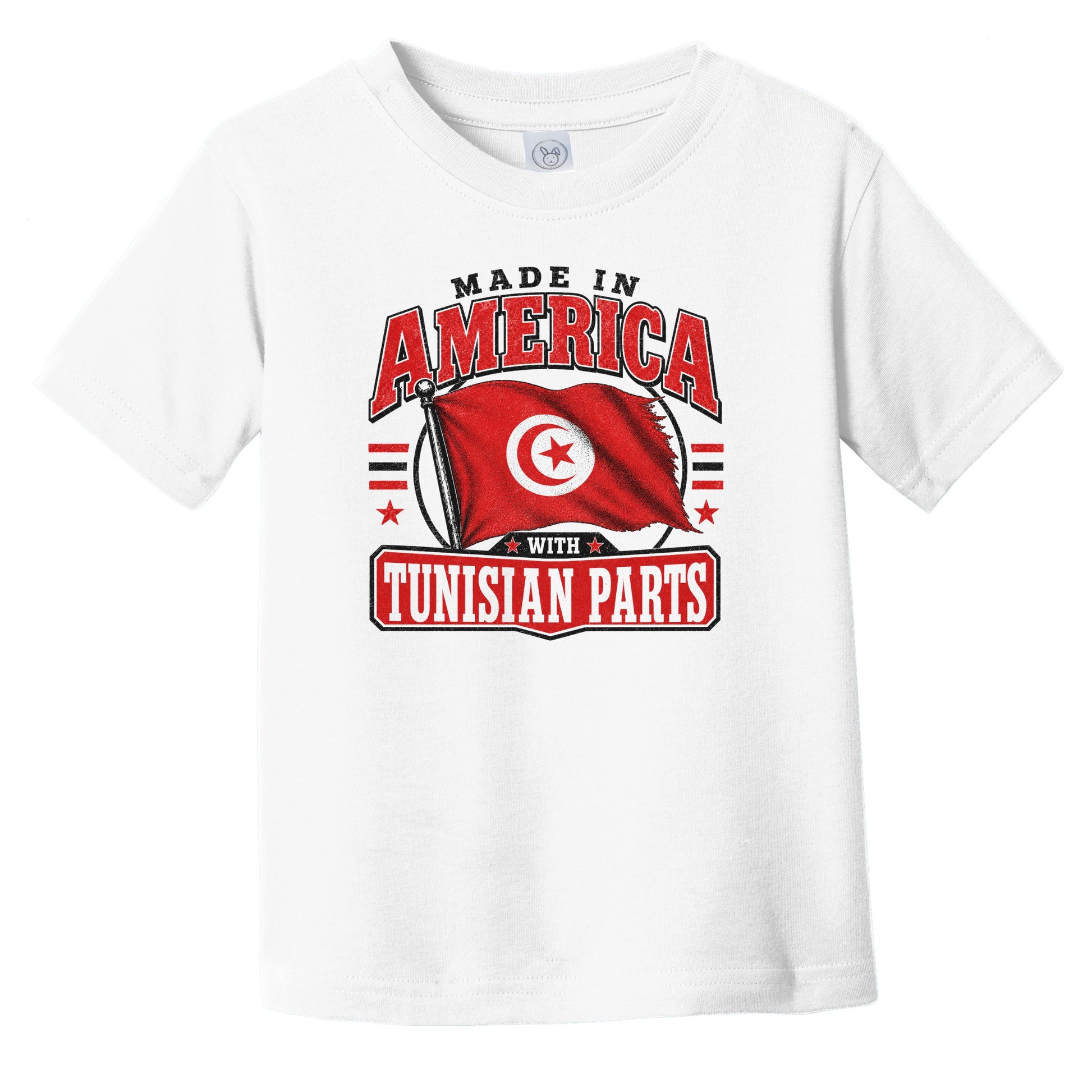 Made In America With Tunisian Parts Tunisia Flag Infant Toddler T-Shirt