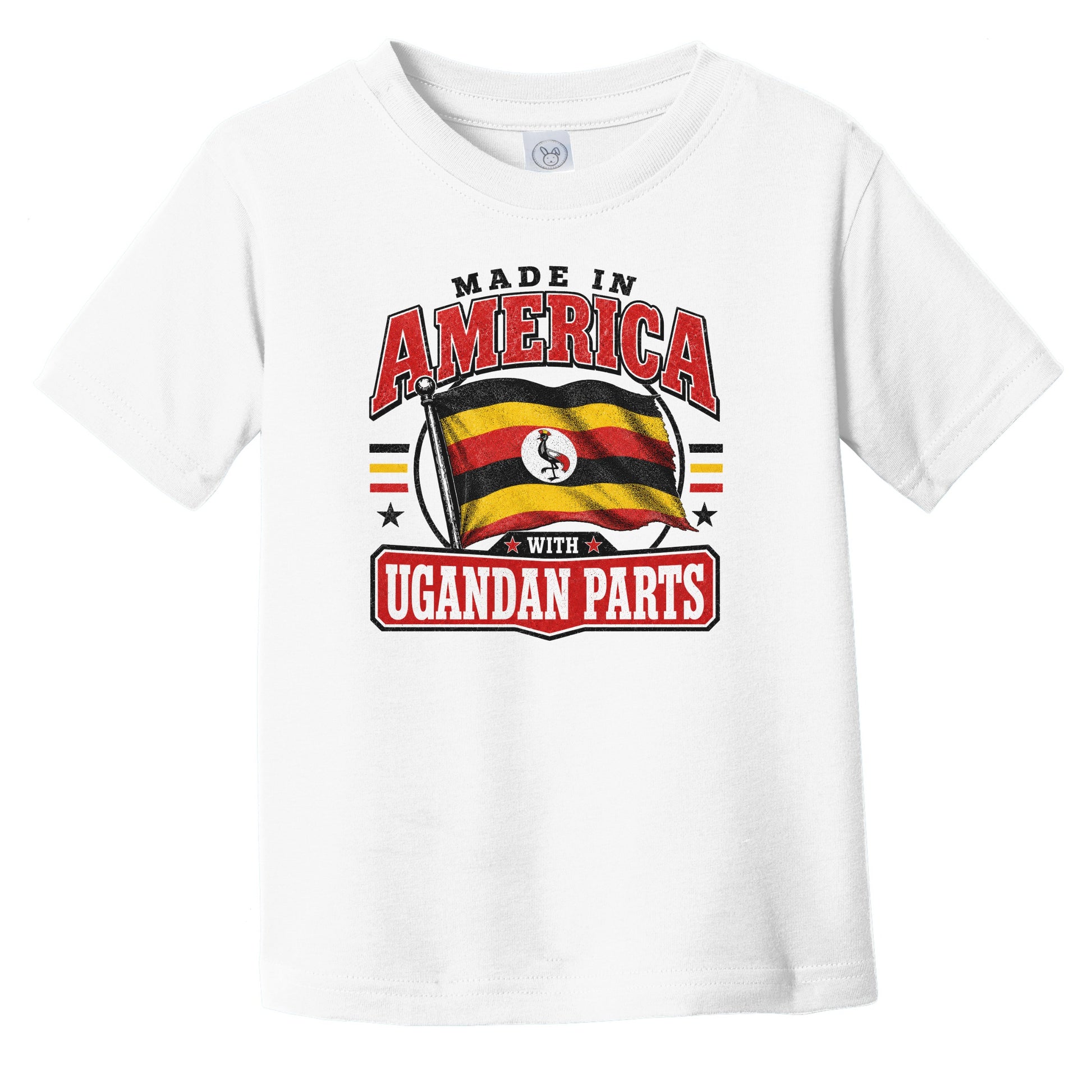 Made In America With Ugandan Parts Uganda Flag Infant Toddler T-Shirt
