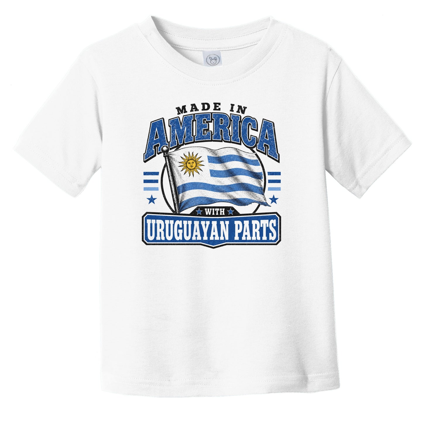 Made In America With Uruguayan Parts Uruguay Flag Infant Toddler T-Shirt