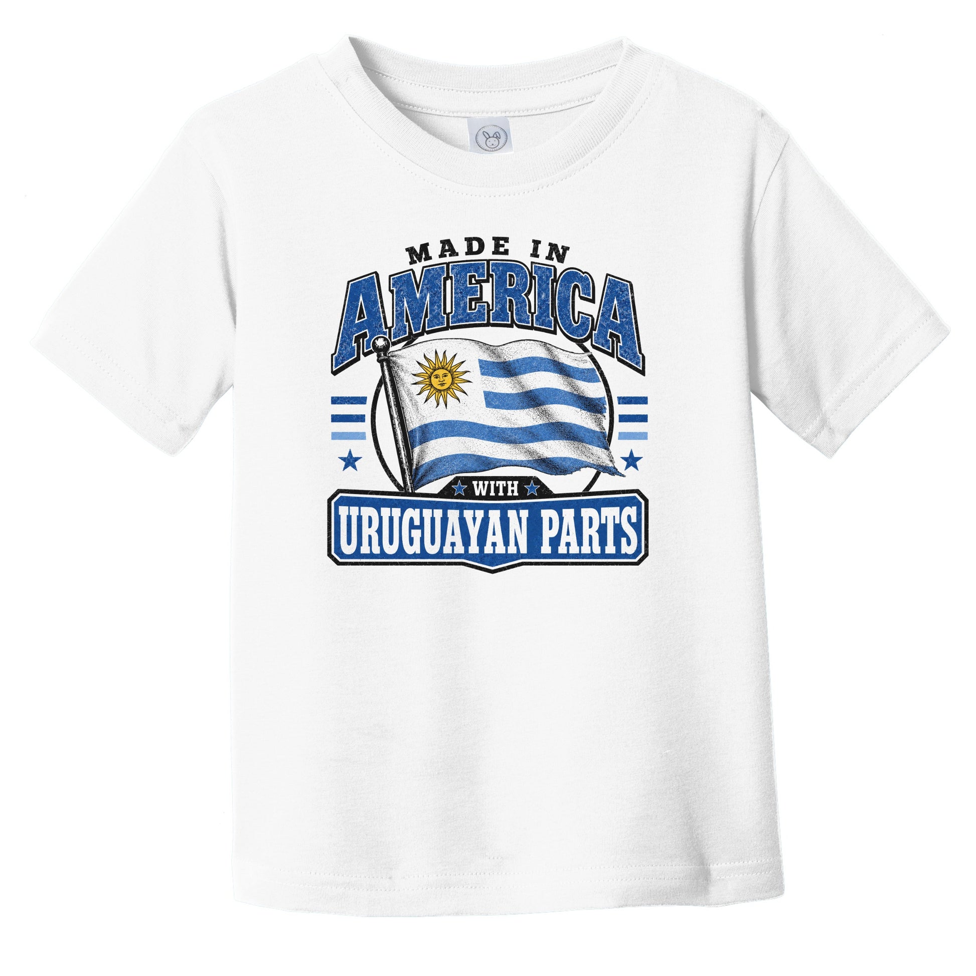 Made In America With Uruguayan Parts Uruguay Flag Infant Toddler T-Shirt