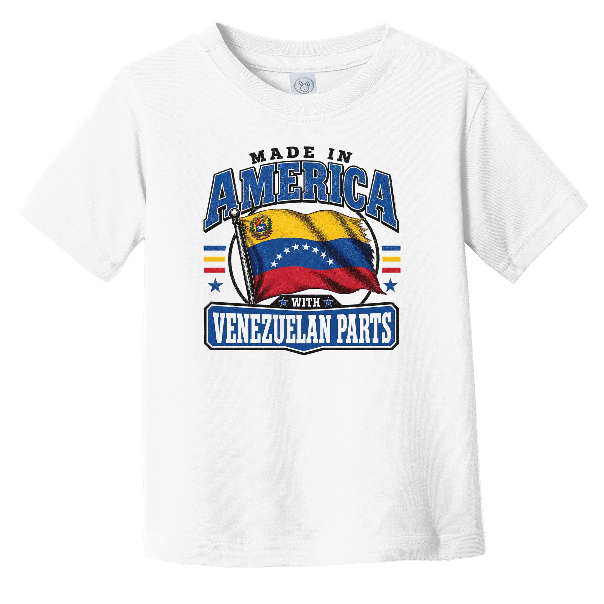 Made In America With Venezuelan Parts Venezuela Flag Infant Toddler T-Shirt