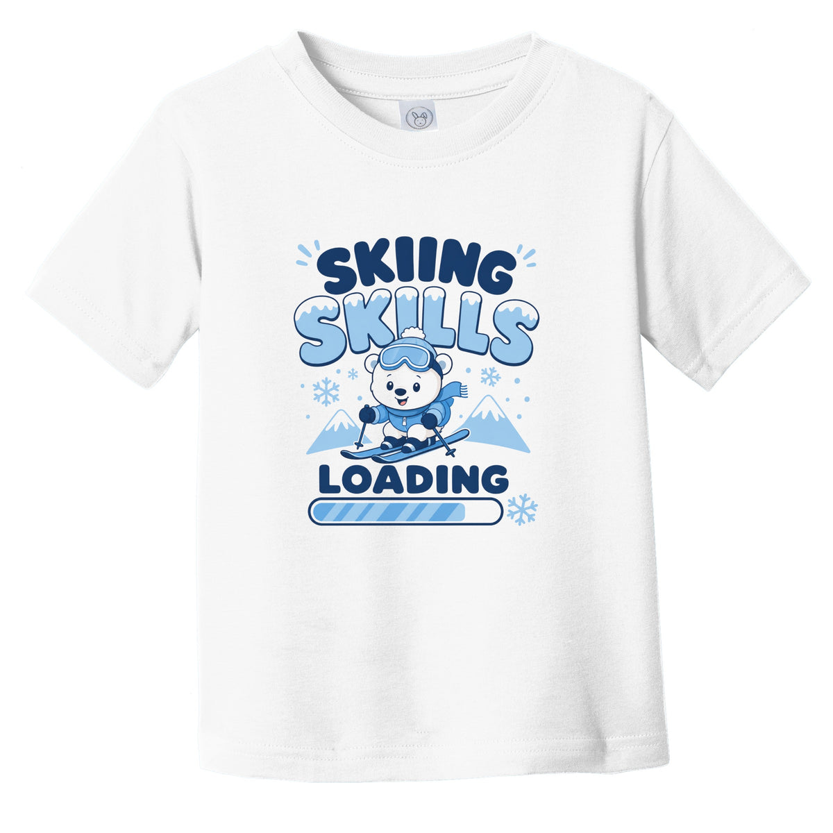 Skiing Skills Loading Funny Skier Humor Infant Toddler T-Shirt