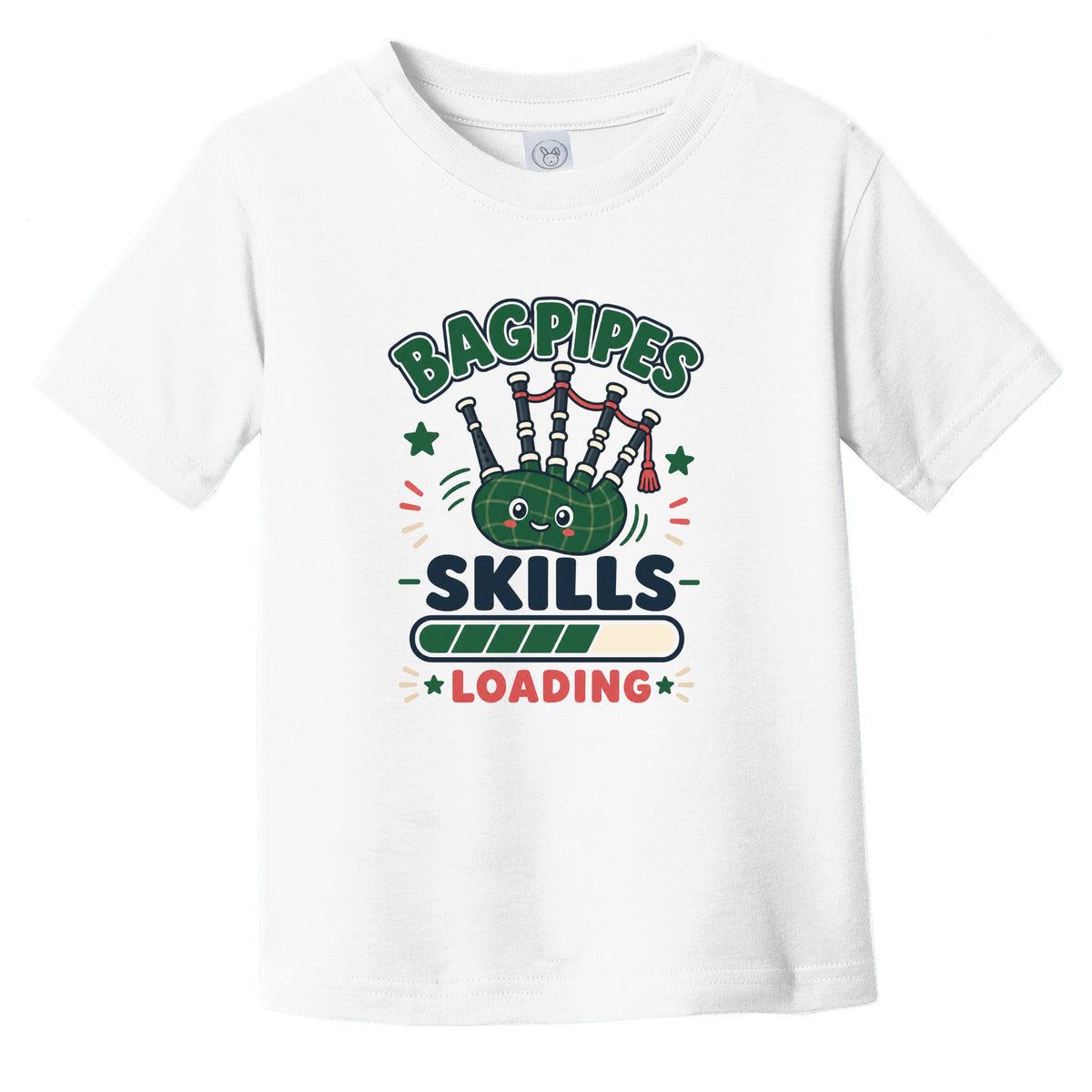 Bagpipes Skills Loading Funny Musician Humor Infant Toddler T-Shirt