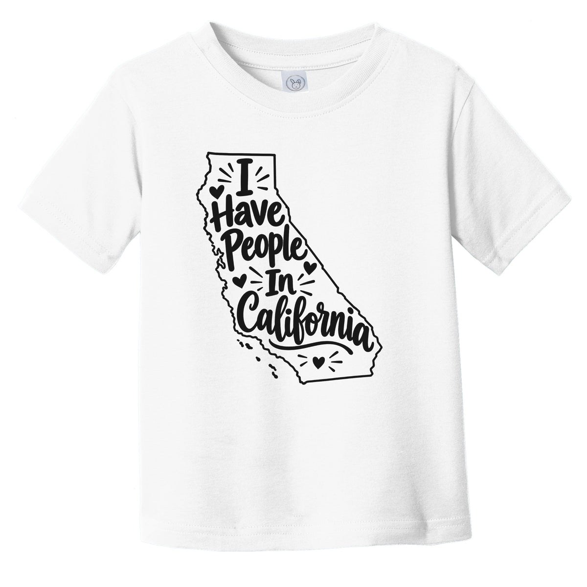 I Have People In California Cute State Silhouette Infant Toddler T-Shirt