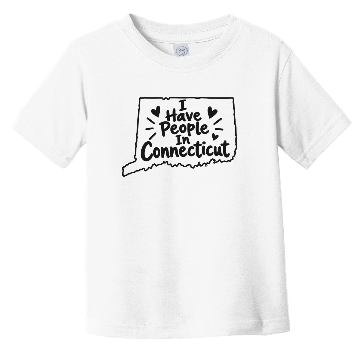 I Have People In Connecticut Cute State Silhouette Infant Toddler T-Shirt