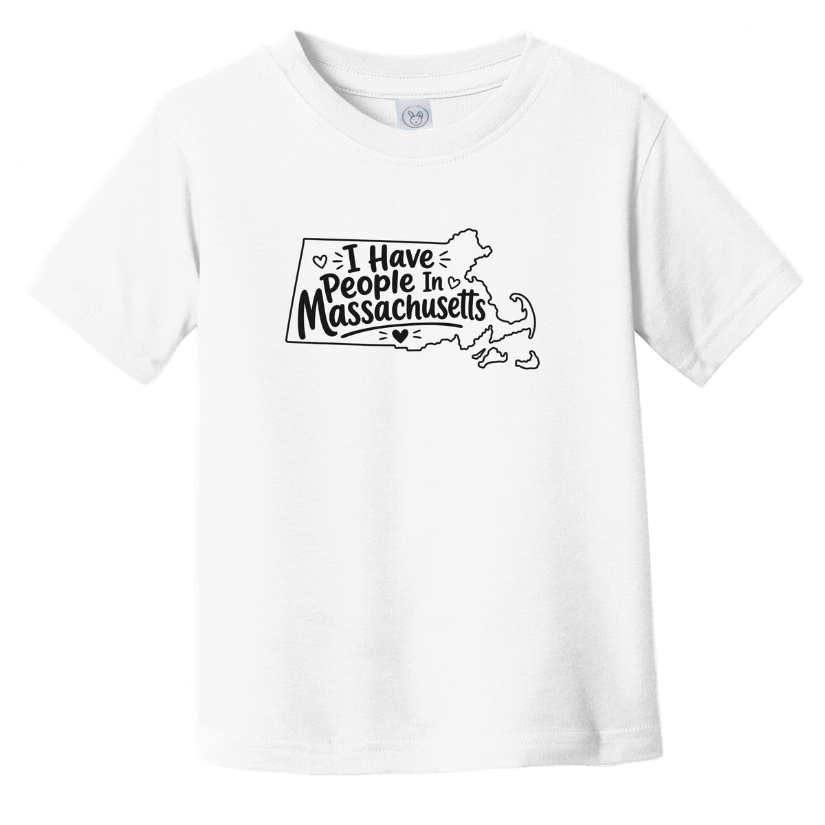 I Have People In Massachusetts Cute State Silhouette Infant Toddler T-Shirt