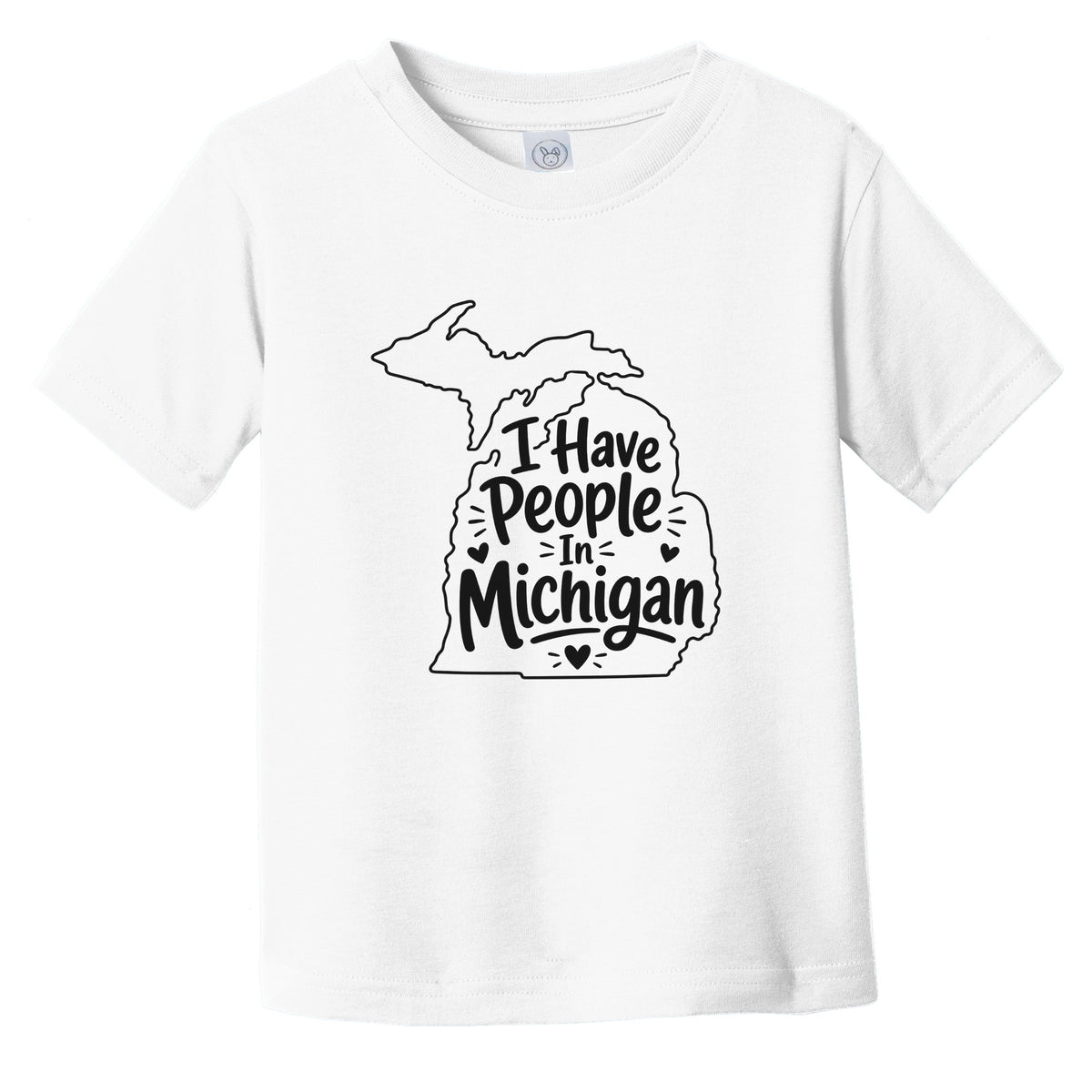I Have People In Michigan Cute State Silhouette Infant Toddler T-Shirt