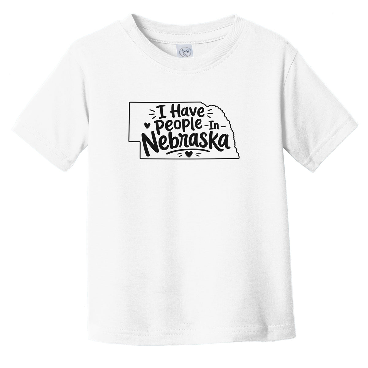 I Have People In Nebraska Cute State Silhouette Infant Toddler T-Shirt