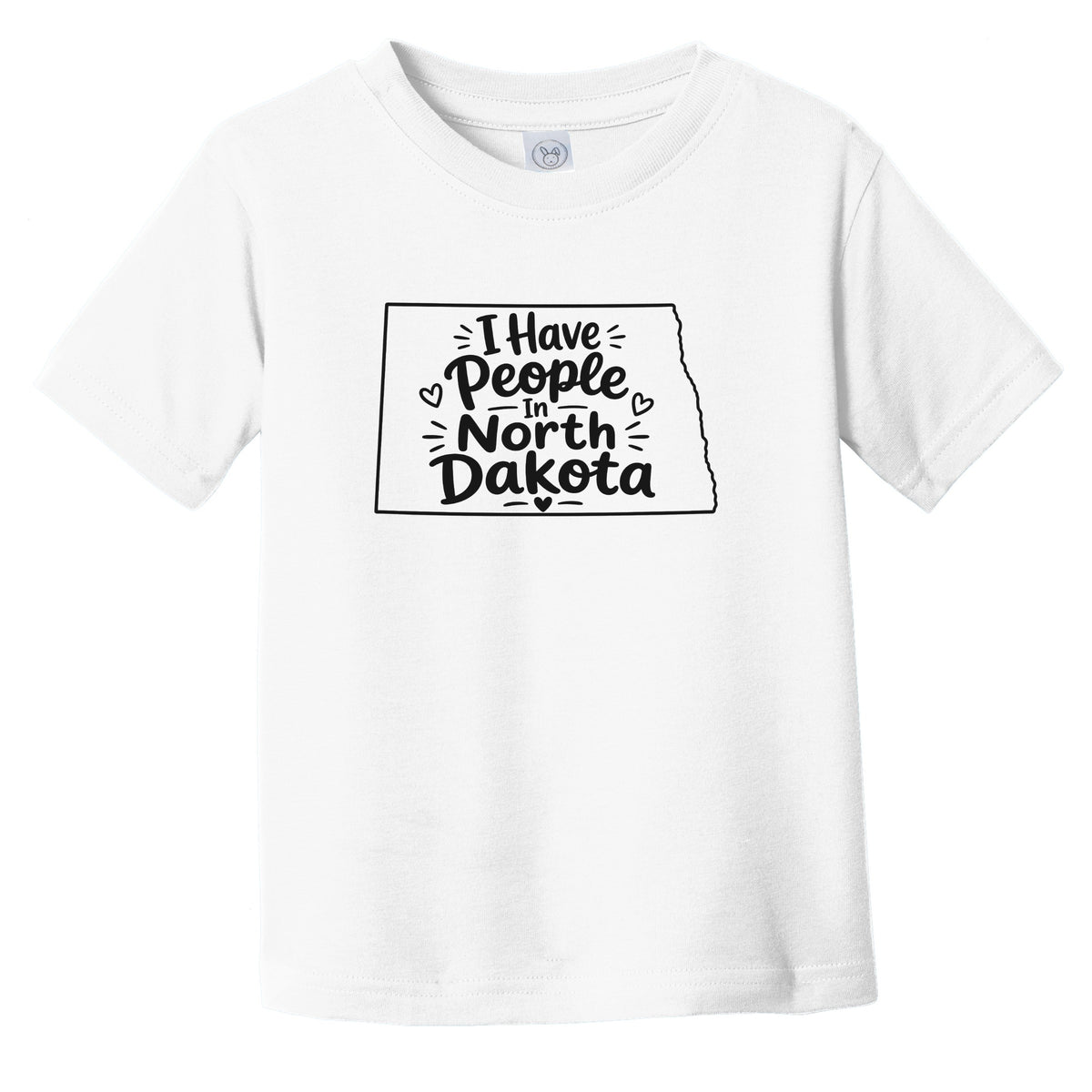 I Have People In North Dakota Cute State Silhouette Infant Toddler T-Shirt