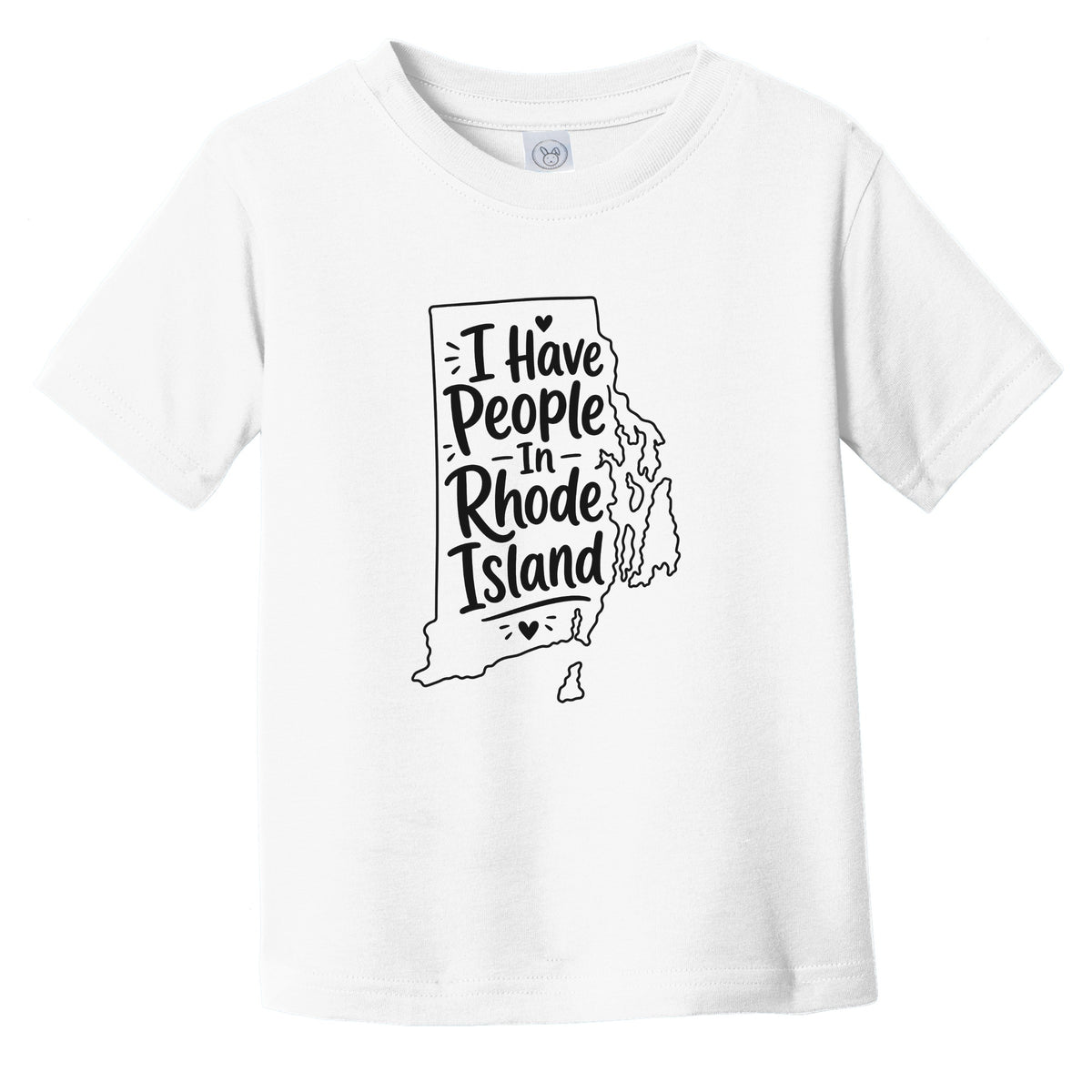 I Have People In Rhode Island Cute State Silhouette Infant Toddler T-Shirt