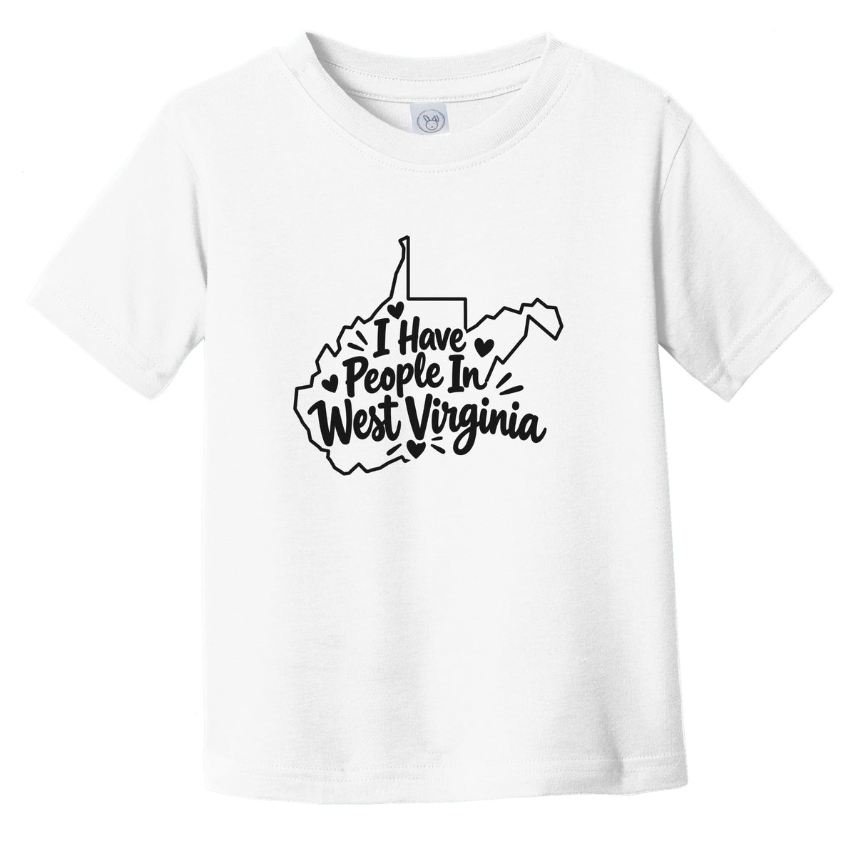 I Have People In West Virginia Cute State Silhouette Infant Toddler T-Shirt
