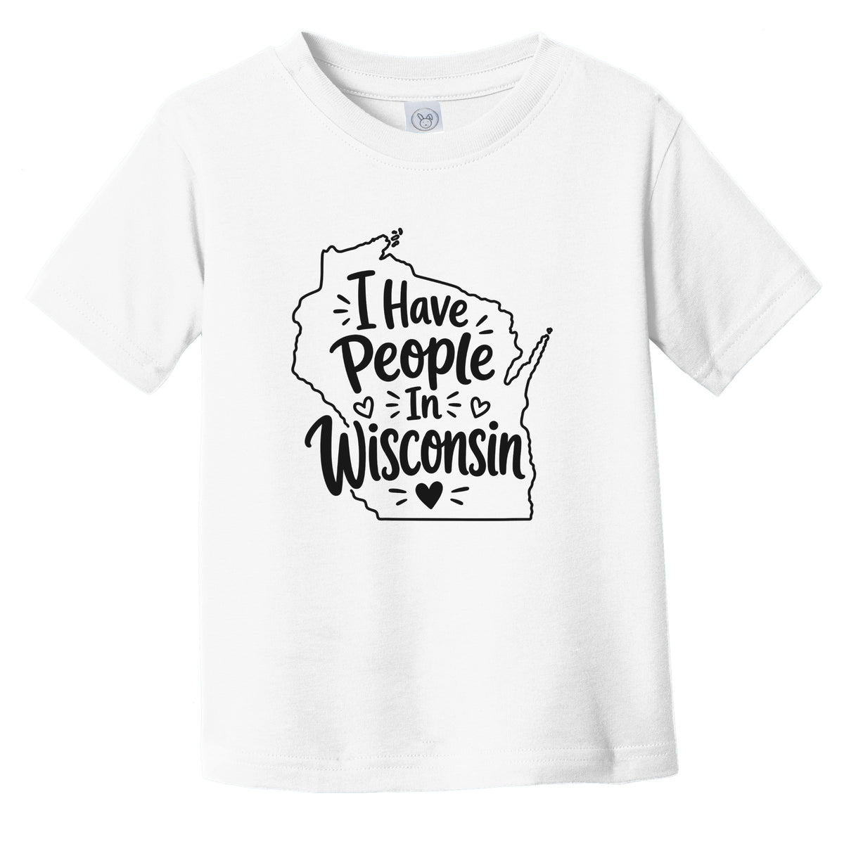 I Have People In Wisconsin Cute State Silhouette Infant Toddler T-Shirt