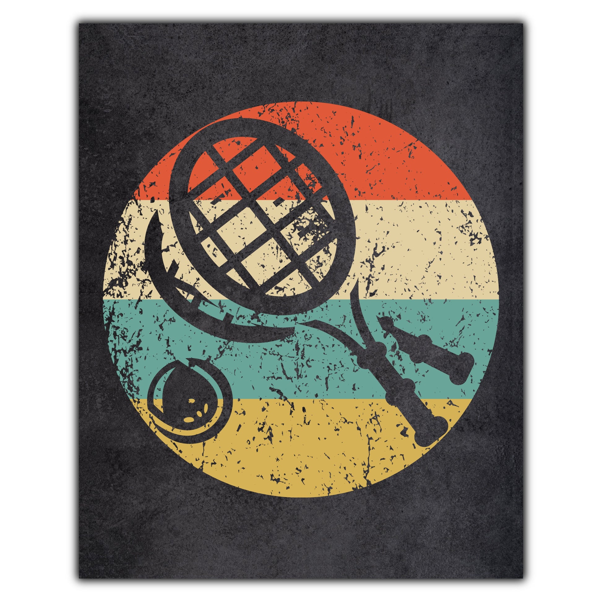 Tennis Rackets Sports Icon Retro 8"x10" Wall Art Print