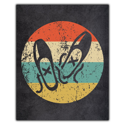 Ballet Slippers Dance Icon Retro 8"x10" Wall Art Print