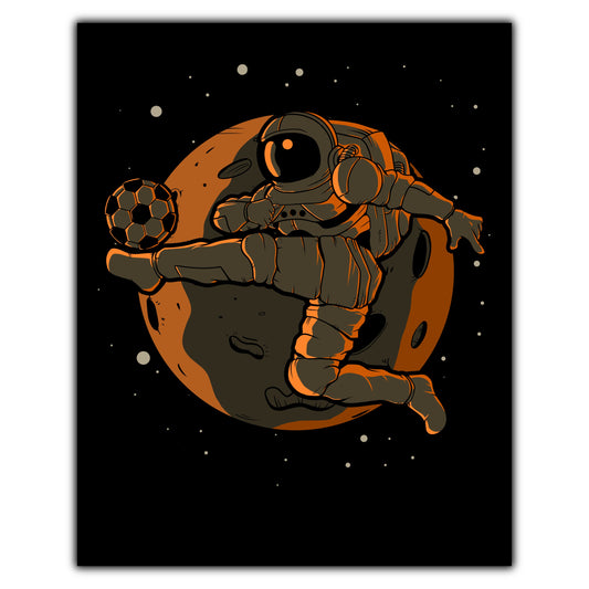 Soccer Astronaut Outer Space Spaceman 8"x10" Wall Art Print