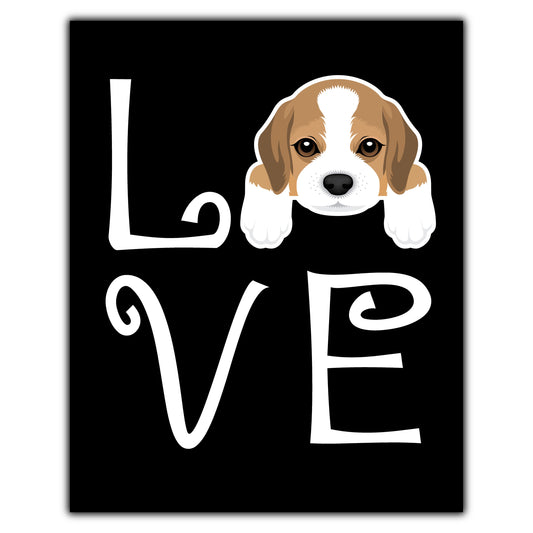 Beagle Love Dog Owner Beagle Puppy 8"x10" Wall Art Print