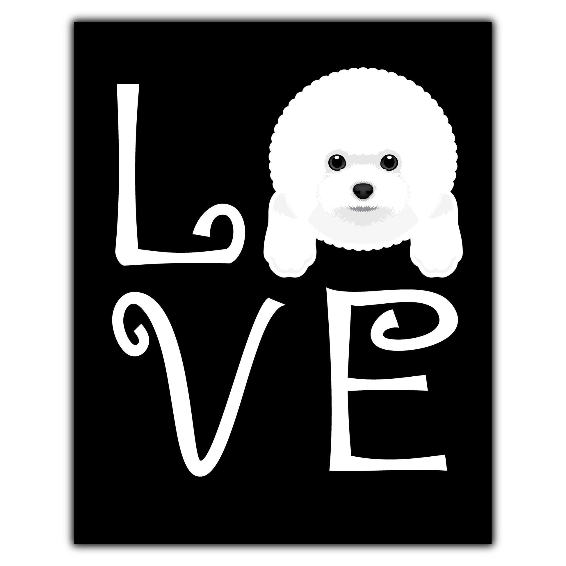 Bichon Frise Love Dog Owner Bichon Frise Puppy 8"x10" Wall Art Print
