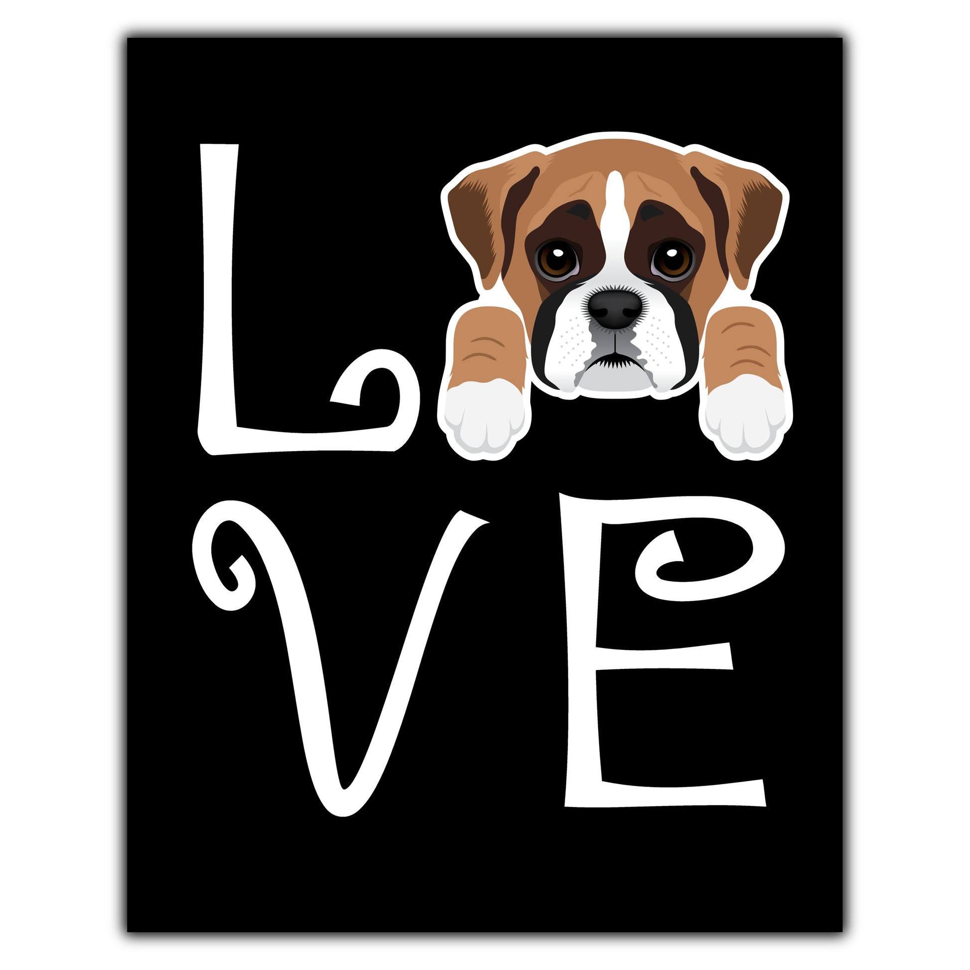 Boxer Love Dog Owner Boxer Puppy 8"x10" Wall Art Print