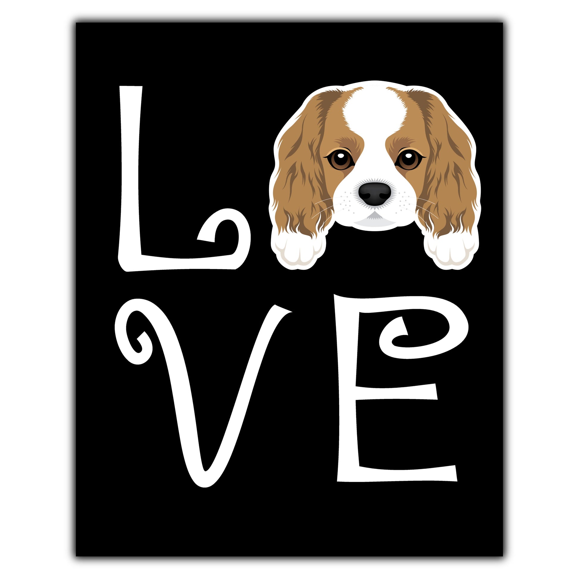 Cavalier King Charles Spaniel Love Dog Owner Puppy 8"x10" Wall Art Print