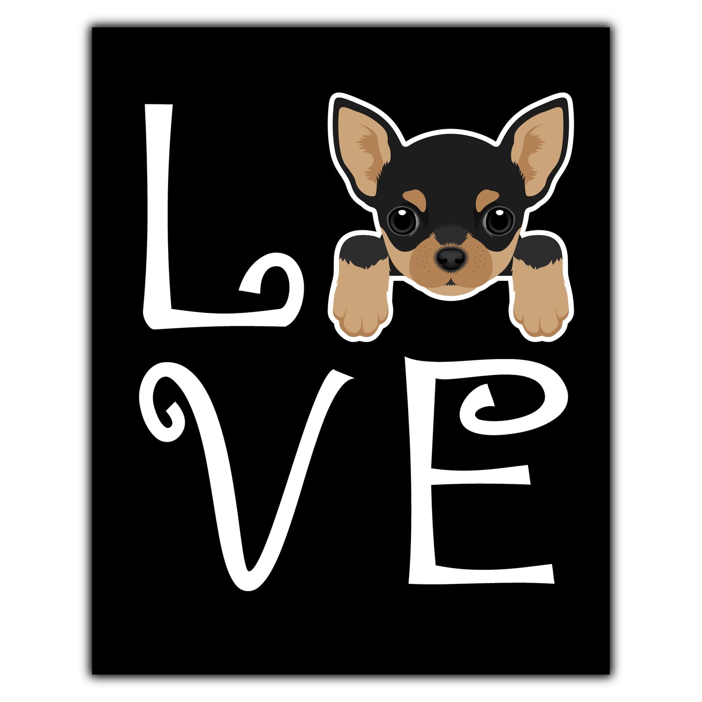 Chihuahua Love Dog Owner Chihuahua Puppy 8"x10" Wall Art Print